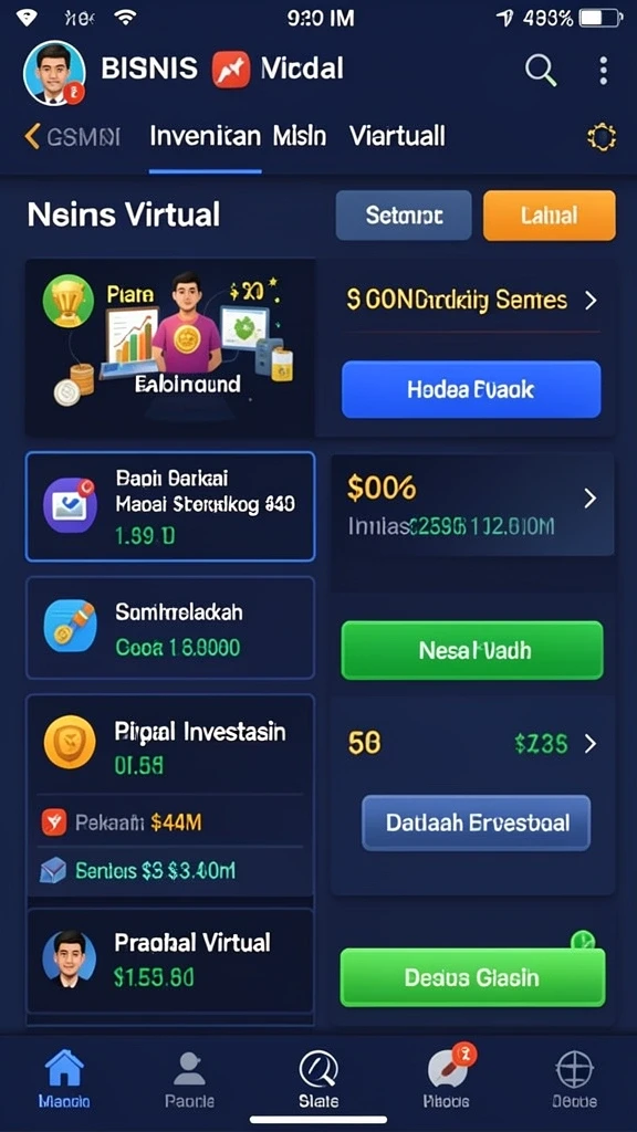 Tangkapan layar menampilkan karakter unik yang dapat dipilih.