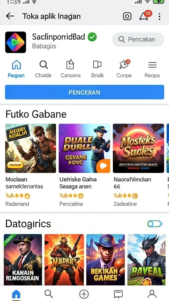Screenshot menampilkan antarmuka permainan yang menarik.