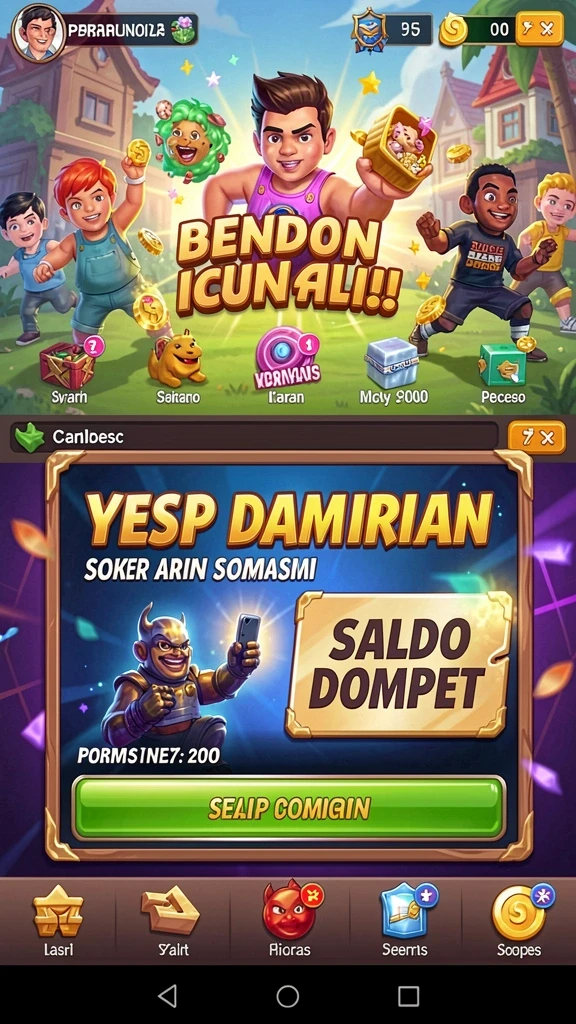 Screenshot fitur rewards yang menarik perhatian pemain.