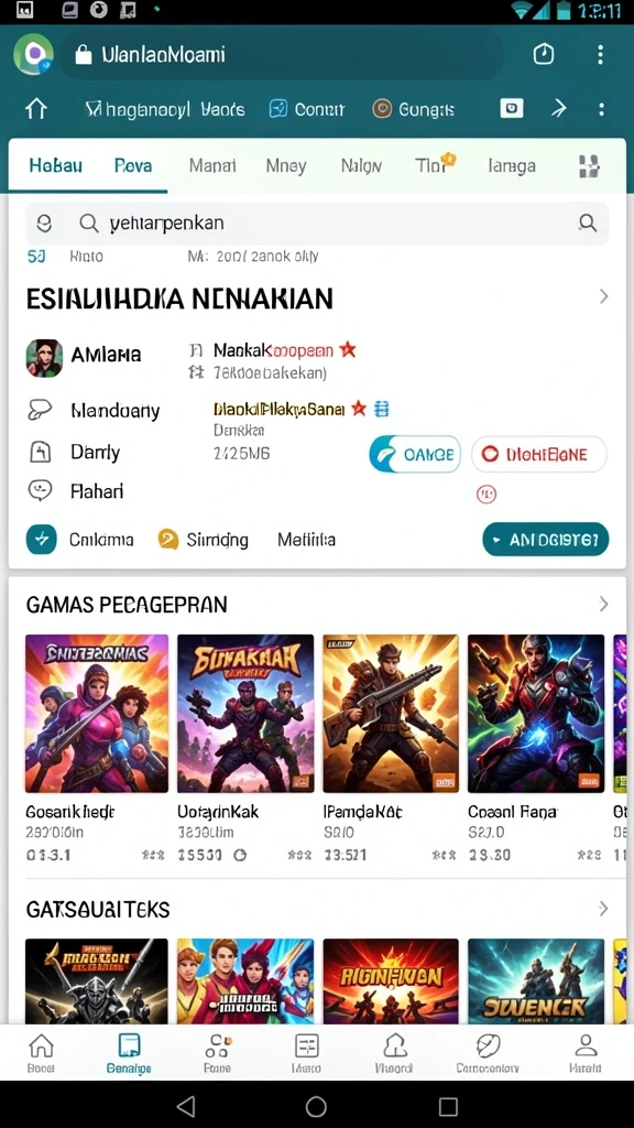 Grafis yang cerah dan penuh warna.