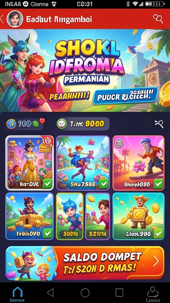 Sistem hadiah menarik yang menambah keseruan bermain.