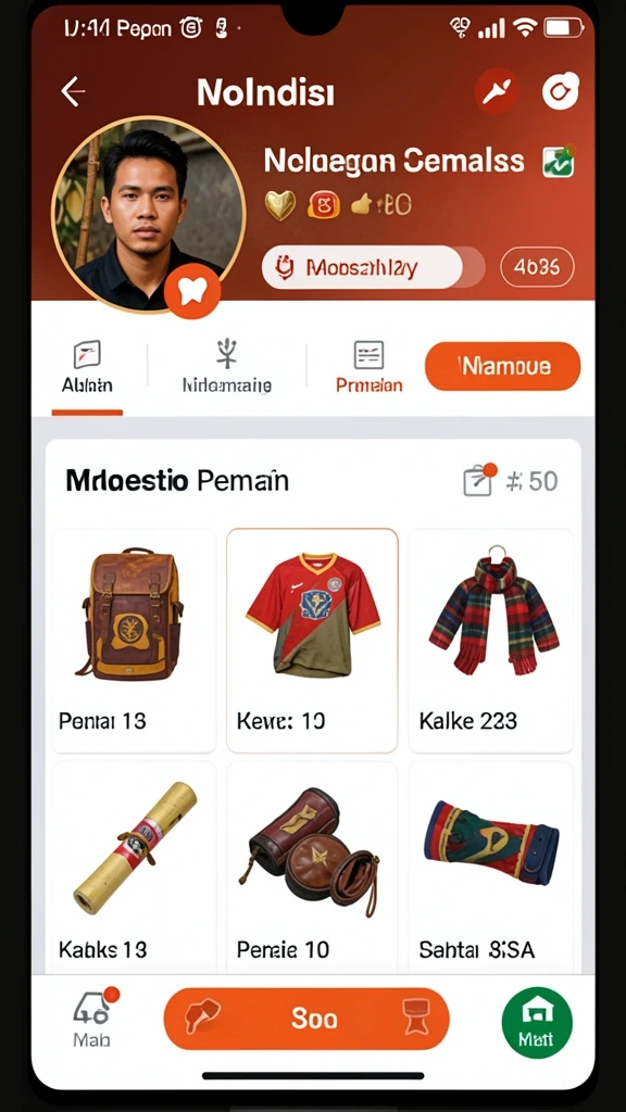 Antarmuka utama TURBO78 yang menarik dan mudah digunakan.