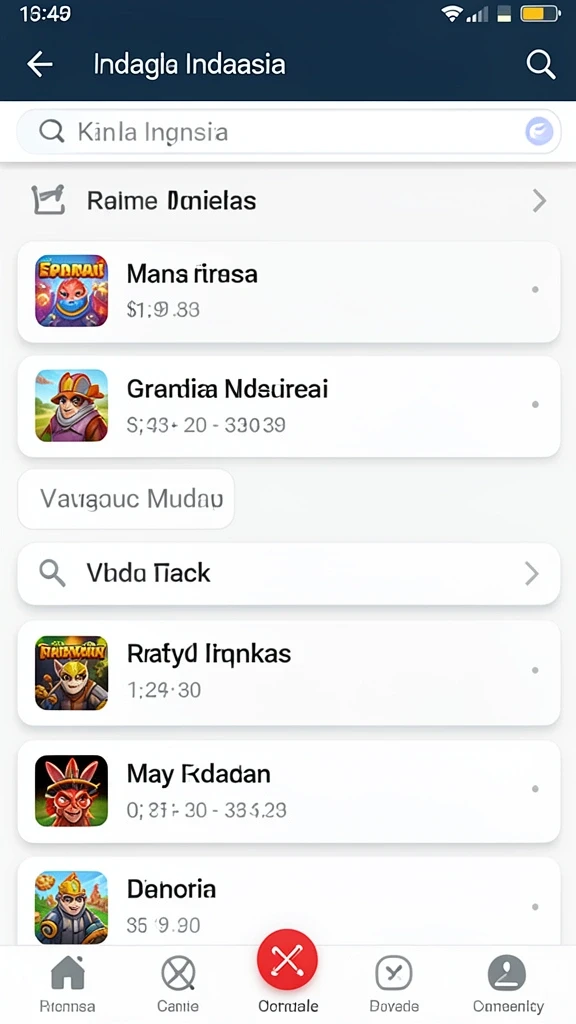Tampilan menu utama yang menarik dan mudah dinavigasi.